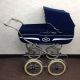 Vintage Perego Navy Blue Italian Stroller Baby Carriage Buggy - Baby Carriages & Buggies photo 3