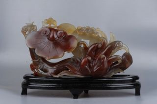 Of Chinese Natural Agate Statue photo