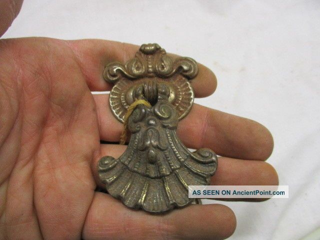 Vintage Iron Drawer Handles Pulls X6 Art Deco 1930 Antique Shell