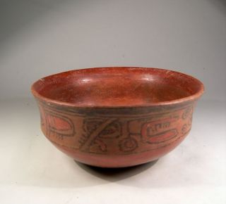Maya (mayan) Pre Columbian Bowl With Glyphs photo