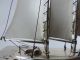Finest Hand Crafted Japanese Sterling Silver Two Masted Model Yacht Ship Japan Other Antique Sterling Silver photo 7
