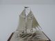 Finest Hand Crafted Japanese Sterling Silver Two Masted Model Yacht Ship Japan Other Antique Sterling Silver photo 8