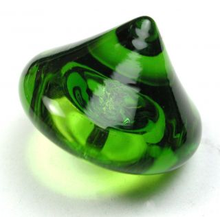 Antique Charmstring Button Lime Green Cone - 5/8 Inch photo