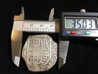 Rare 1629 Over 28 Potosi 8 Reale By Assayer T.  27.  0 Grams. photo