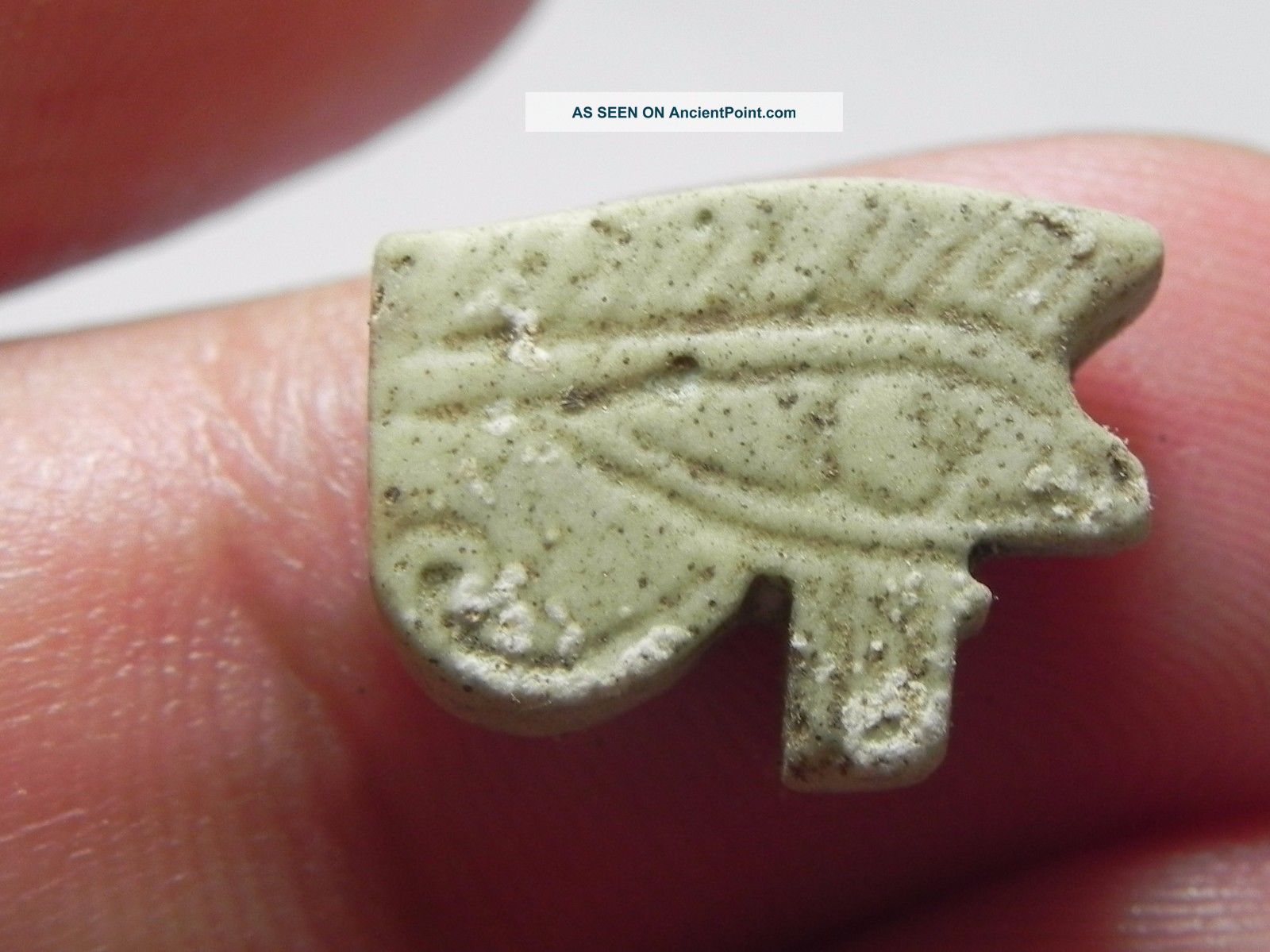Zurqieh - Af446 - Ancient Egypt,  Faience Eye Of Horus.  1075 - 600 B.  C Egyptian photo