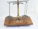 Russia Antique Gold Scale Weight Copper Aluminum And Wood From 30 ' S Scales photo 1