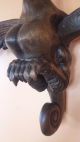 Very Large Rare Antique French Carved Wood Sphinxes Figure 19 C - Gothic Style Carved Figures photo 2