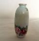 Gorgeous Antique Limoges Austrian Porcelain Mini Vase Hand Painted Roses Vases photo 7