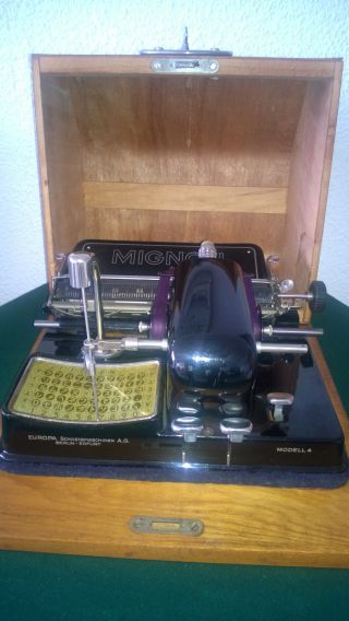 Very Rare German Typewriter Japanese Writing Aeg Mignon 3 1931 タイプライター photo