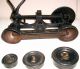 Vintage Cast Iron Balance Beam Scale With Weights And Tray Scales photo 3