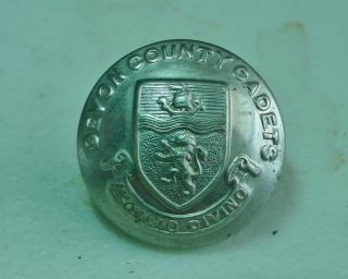 Pre - 1990 Devon County Cadets Uk Cadet Force (officer Training Corps) Button 23mm photo