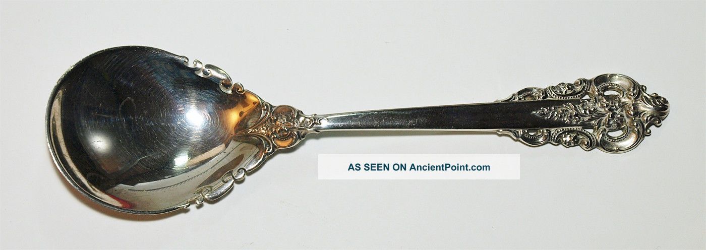 Wallace Grande Baroque Sterling Silver Sugar Spoon - $9.  95 Flatware & Silverware photo