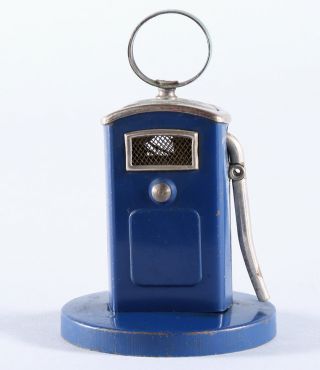 1940s Occupied Japan Gas Pump Figural Novelty Lighter Petroliana Tobacciana Rare photo