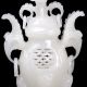 Natural White Jade Handwork Carved 4 Legs & Bicyclic Okho Other Chinese Antiques photo 3