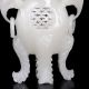 Natural White Jade Handwork Carved 4 Legs & Bicyclic Okho Other Chinese Antiques photo 4