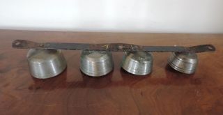 Antique Brass Graduated Sleigh Or Horse Carraige Bells 19th Century Great Sound photo