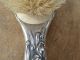 Antique Sterling Art Nouveau Hair Brush - Lady Flowing Hair - Flower - Repousse - Vanity Brushes & Grooming Sets photo 2