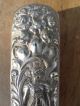 Antique Sterling Brush Lady Holding Wreath - Roses - Art Nouveau - Repousse Brushes & Grooming Sets photo 3