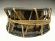 Japanese Vintage Drum Shime - Daiko Taiko Lacquer Makie Pine Hawk Drumstick Other Japanese Antiques photo 4