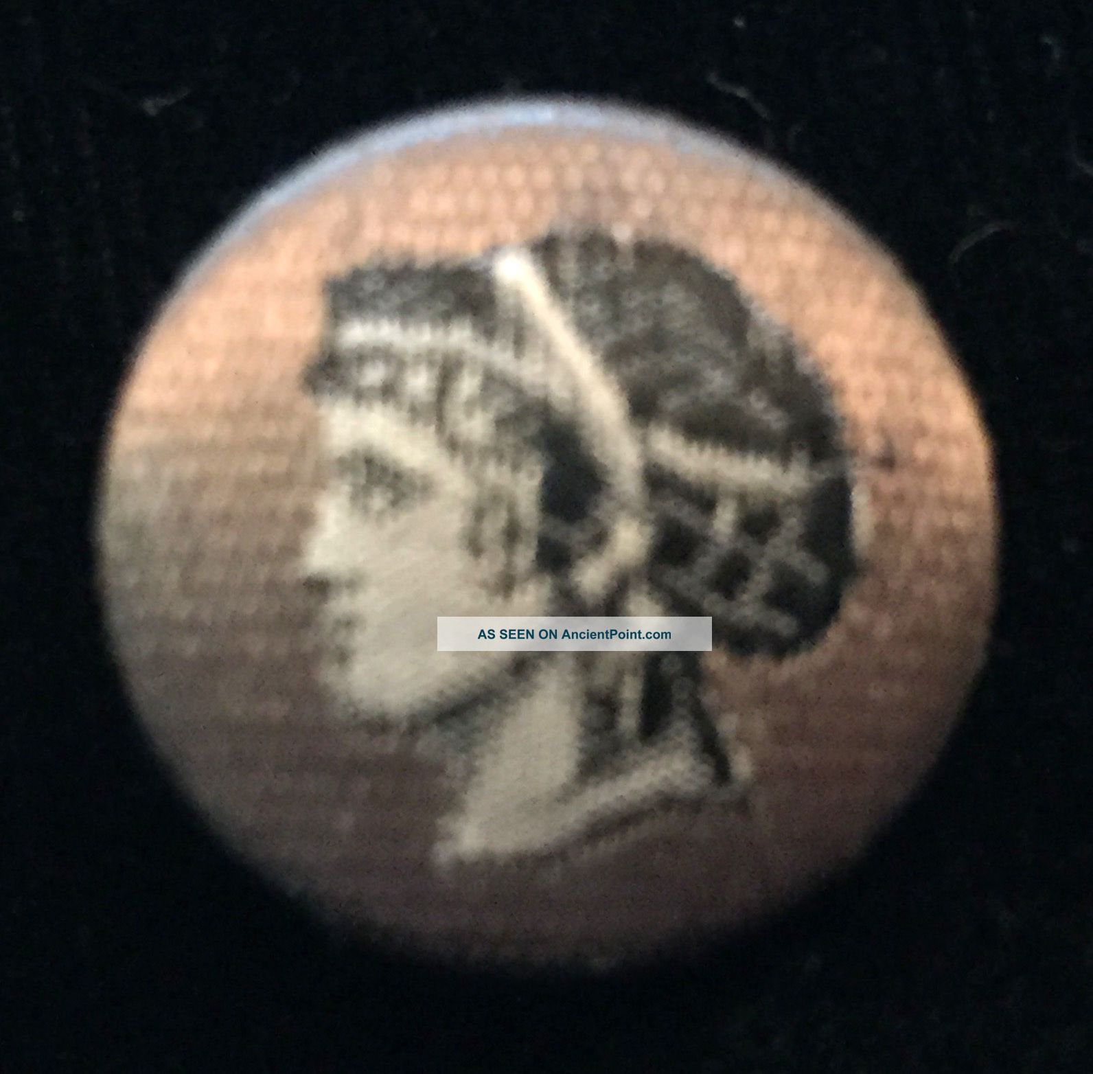 Antique 19th C Stevensgraph Fabric Button Female Portrait Head Buttons photo