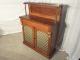 Antique Victorian Mahogany Chiffonier Bookcase With Silk Lined Brass Grilles 1800-1899 photo 8