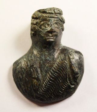 Massive Roman Ancient Bronze Figurine / Statuette - Senator - Circa 100 - 200 Ad photo