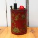 Chinese Dynasty Wood Lacquerware Magpies Plum Flower Palace Brush Pot Pencil G Vases photo 1