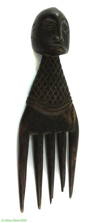 Luba Figural Comb Congo African Art Was $39.  00 photo