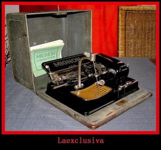 Fabulous Mignon Typewriter From 1921; Special Cursive Script,  Perfect photo