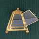 3 Vtg Brass Glass Jewelry Miniature Display Curio Cabinet Table Top Pyramid Box Display Cases photo 6