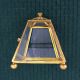 3 Vtg Brass Glass Jewelry Miniature Display Curio Cabinet Table Top Pyramid Box Display Cases photo 7