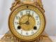 19thc Antique French Art Nouveau Era Onyx Brass Putti Child Statue Mantel Clock Clocks photo 1