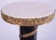 Large Italian Marble Top Plant Stand End Table Pedestal Brass Accents Unique 1900-1950 photo 1