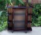 Vtg Wood Curio Cabinet 3 Shelves Glass Door Wall & Table Top Eastlake Vgvc Post-1950 photo 3
