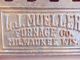 Antique L.  J.  Meuller Furnace Co.  Cast Iron Wood Stove Door W/ Adjustable Vent Stoves photo 1