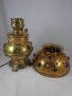 Vintage Bradley & Hubbard B&h Duplex Rare Jeweled Brass Electrified Oil Lamp Lamps photo 3