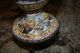 Antique French Painted Mythology Neptune Porcelain Old Majolica Mermaids Cherubs Lamps photo 4