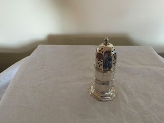 Lovely Solid Silver Sugar Shaker Pot 62 Grams (birmingham Hallmark) 4.  75 