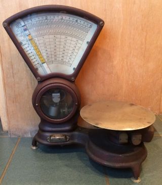 Antique Stimpson Computing Scale Co.  5 Lb Offset Pitney - Bowes Postal Fan Scale photo