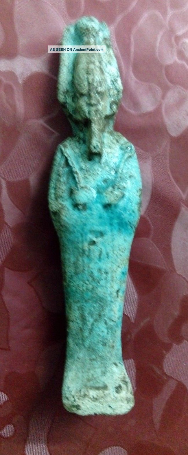 Ancient Egyptian Blue Ushabti Of God Amun Egyptian photo