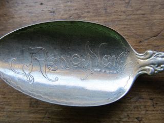 Antique Whiting Reno Nevada Souvenir Spoon 1891 Etched Given As Gift 15g photo