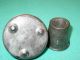 Primitive Tin 2 Pc Molds Whoseewhatsit Old Molds No Clue Other Antique Home & Hearth photo 1