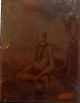 From India Vintage Printers Copper Block Swami Meditating Wood Base Removed Mb45 Binding, Embossing & Printing photo 1