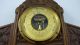 Fine French Art Nouveau Art Deco Desk Barometer Wood With Floral Scrimshaw Barometers photo 4