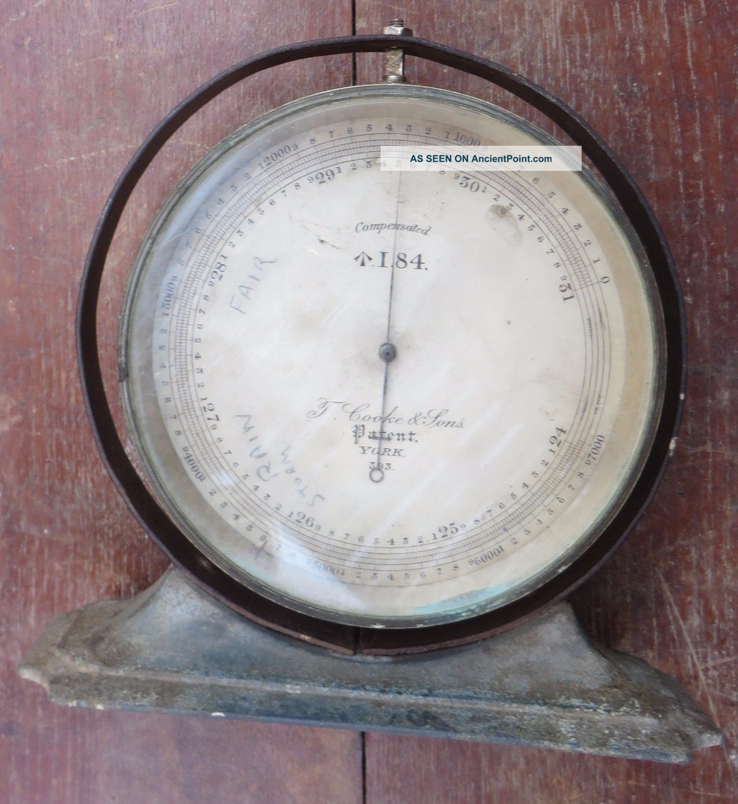 Vintage Compensated I.  84.  T.  Cooke & Sons Pat.  York 393 Barometer Scientific Tool Barometers photo