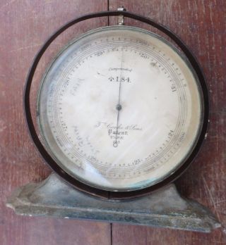 Vintage Compensated I.  84.  T.  Cooke & Sons Pat.  York 393 Barometer Scientific Tool photo