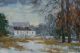 American - Jersey Impressionist Oil Painting By Frank Zuccarelli / Winter Barn Arts & Crafts Movement photo 3