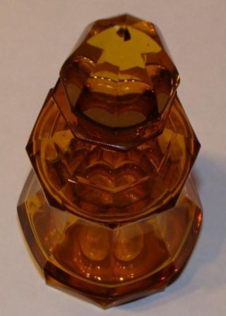 Antique Amber Cut Glass Cologne Bottle,  Perfume,  C.  1885 photo