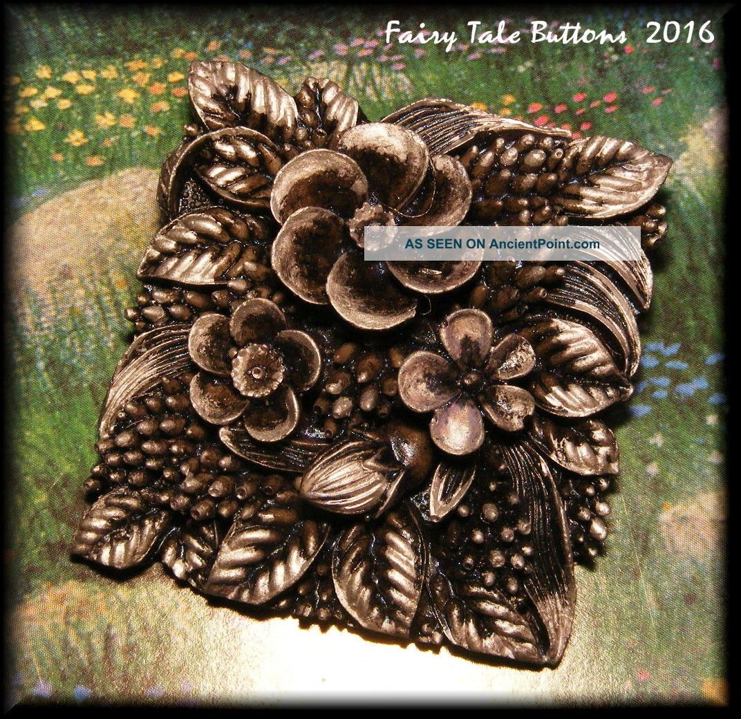 Large Bouquet Of Mixed Flowers Diamond Shaped Acrylic Studio Button Buttons photo