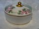 1908 Germany Hand Painted Porcelain Stud Collar Button Box Bavaria Rosenthal Baskets & Boxes photo 5